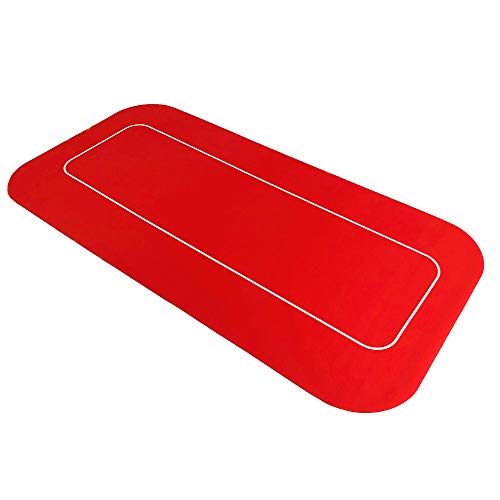 YH Poker 70" x 35" Portable Rectangle Sure Stick Rubber Foam Poker Table Top Layout Poker Mat (red, 70"x35")