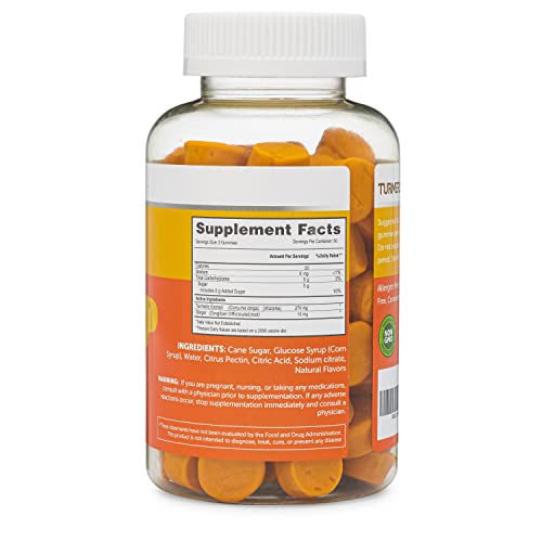 Turmeric Curcumin Gummies with Ginger Root (100 Count) Chewable