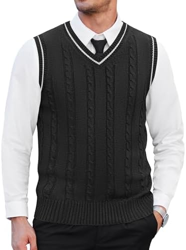 PJ PAUL JONES Mens Sweater Vest Casual Comfortable Knit V-Neck