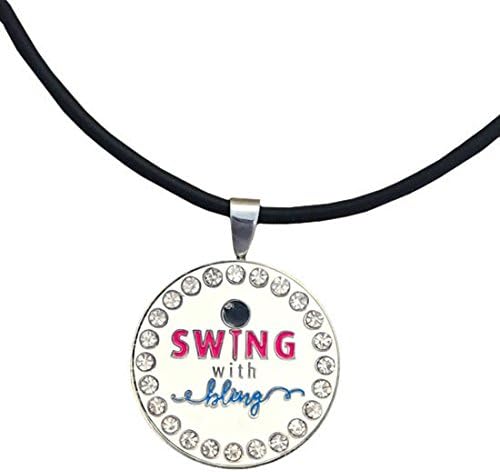 Giggle Golf Bling Swing With Bling Magnetic Ball Marker Necklace