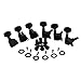 BQLZR Black Sealed Inline Electric Guitar String Tuning Pegs Key Machine Head 6R Right Hand