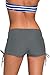Aleumdr Women's Boardshort Bottom Boy Shorts Swimming Panty Small Grey(FBA)