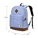 Hynes Eagle Casual Basic Backpack Simple School Bag Light Blue