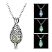 KeyZone Girls Steampunk Fairy Teardrop Glow in The Dark Necklace Jewelry Blue