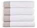 LUNASIDUS Venice Luxury 100 Percent Turkish Combed Cotton Set of 4 Bath Towel Set - Made in Turkey (Beige)