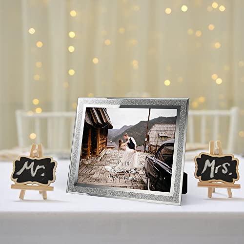 Calenzana 8x10 Picture Frame Sparkle Glass Photo Frames for Tabletop, 8