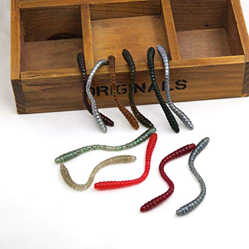 10PCS/SET 10CM Soft Floating Trout Worm Soft Baits Artificial Fishing Lures Sea Worms Earthworm Fishing Soft Lures Wobblers
