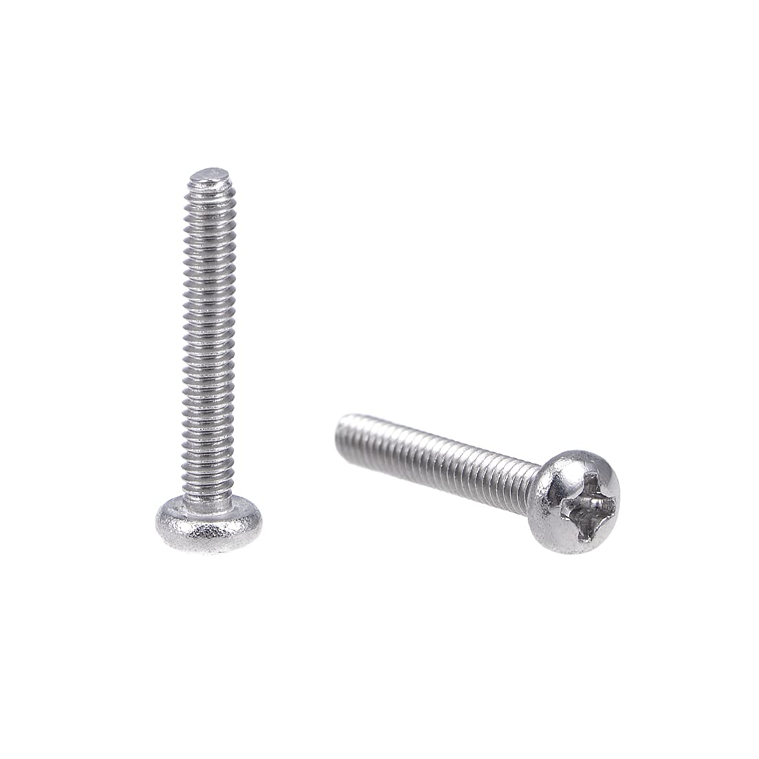 sourcing map M2x12mm Machine Screws Pan Phillips Cross Head Screw 304 Stainless Steel Fasteners Bolts 100Pcs