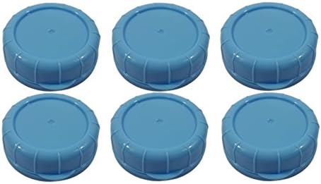 Replacement Glass Milk Bottle Lids 48 mm Caps for Libbey and Stan-Pac (6, Light Blue)