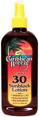 Caribbean Breeze-SPF 30 SunScreen Spray Lotion, 8.5 oz (250 ml) by Caribbean Breeze