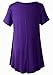 LARACE Plus Size Tops for Women Short Sleeve Shirts Casual Summer Clothes Round Neck Tunics for Leggings (3X, Deep Purple)