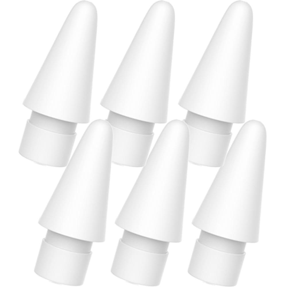 [6pcs]Tucana Pen Tips Compatible for Apple iPad Pencil 1st & 2nd Generation (6-Pack) (White)