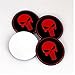 4pcs 56.5mm Skull Logo Car Hubcaps Wheel Sticker Covers Rims Emblem Center Cap Car Styling For Audi