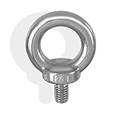 Stainless Steel DIN 580 Machinery Shoulder Lifting Eye Bolt 1/2 UNC 700 Lbs WLL 316 SS