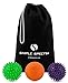 Massage Ball Roller Set - Spiky and Lacrosse Physical Therapy Balls | Pain Relief Deep Tissue Massager, Myofascial Release, Trigger Point, Plantar Fasciitis with eBook Guide and Travel Bag