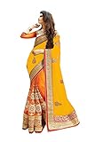 Da Facioun Indian Women Designer Party wear Yellow Saree Sari NF-6060F