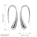 Naivo Waterdrop Sterling Silver Plated Teardrop Thread Earrings Classical Fine Jewelry Earrings