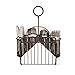 Gourmet Basics by Mikasa Rope Metal Tabletop Flatware and Napkin Picnic Caddy, Antique Black