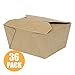 Fit Meal Prep 36 Pack 30 oz Disposable Take Out Containers Microwaveable Kraft Paper To Go Boxes for Food To Go Containers Takeout Containers