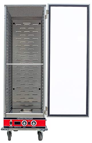 Chef's Exclusive CE801 Heater Proofer Holding Cabinet Insulated Clear Door 1500 Watts Commercial Full Size Holds (35) 18in x 26in Sheet Pans Forced Air With Casters For Mobile Use, 22.8in Wide