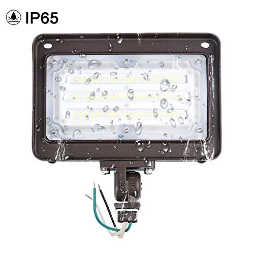 CINOTON 50W LED Flood Light Outdoor, IP65 Waterproof Led Flood Light with Knuckle Mount 5500 Lumen (250W Equivalent) 5000K Daylight LED Flood Light for Yard Garden Garage DLC&ETL Listed