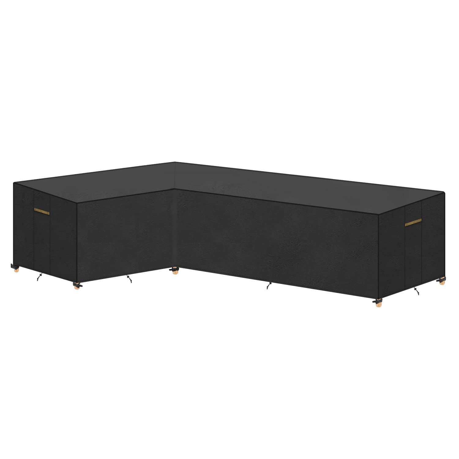 VANSHEIM L Shaped Covers for Garden Sofa Waterproof L Shaped Sofa Cover Waterproof Outdoor Rattan Corner Sofa Cover Rattan Sofa Covers waterproof L Shape Garden Cover Right Side Long 216x270x87/80cm