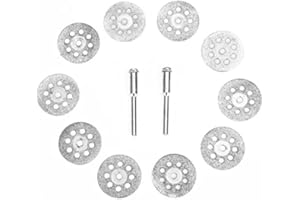 10pcs Cutting Disc Grinding Wheel Diamond Saw Cutting Abrasive Disc for Rotary Tools Accessories with Mandrel Set Rotary Tool