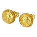 Glass Of Venice Murano Glass Button Stud Earrings - Sunshine Gold