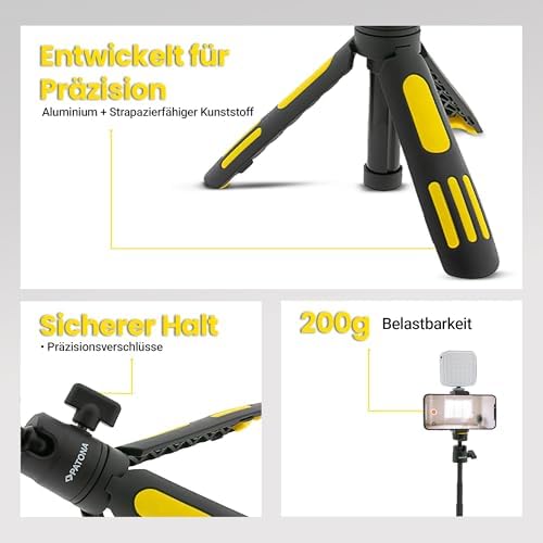 Treppiede estensibile fino a 30 cm per smartphone e fotocamera, con clip per smartphone, iPhone o altro treppiede per cellulare, realizzato con una combinazione di plastica robusta e alluminio — foto 7 di 8