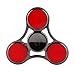 GoTwiddle Spinner Fidget Toy Metal Triangle Hand Spinner - Premium High Speed Bearing - Stainless Steel Metal Frame - for Calm and Focus ADHD Autism Kids Adult - Spin 3-7 Minutes - Black Red (Jessie)