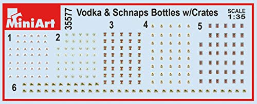 MiniArt 35577 Vodka Bottles with Crates, Buildings and Accessories Collection 1/35 Scale Model Kit