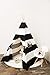 Small Boy Stripe Canvas Play Teepee Tent for Kids 100% Cotton by, Black/White