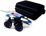 BONEW 2.5X Magnifier Loupes 420mm Working Distance Blue Glass Lens Flip-Up Case view 2
