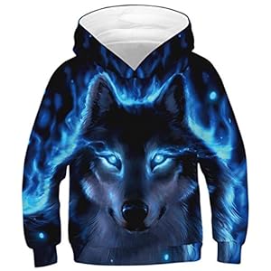 Ocean Plus Jongens Pullover met Capuchon Kleurrijke Tieners Hoodie Kinderen Sweater met Lange Mouwen en Capuchontrui…