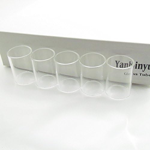 Pack of 5 Clear Glass Tubing,21mm OD 26.5mm Long Glass Tube