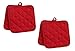 Pack of Four (4) Red Home Store Cotton Pot Holders (2 Sets of 2) (2, Red) Reluen