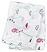 Lulujo Baby Silky Soft Muslin Swaddle Blanket, 47 x 47-Inches, Pink Kite