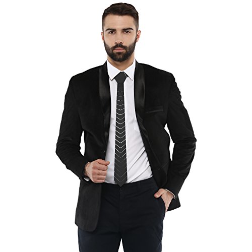 Matte black wave soul tech tie