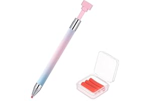 PINKLUCE Rhinestone Picker Tool, Refillable Wax Pen with 3 Additional Wax Refills, Rhinestone Pickup Tool for Nail and Diamond Paint Art
