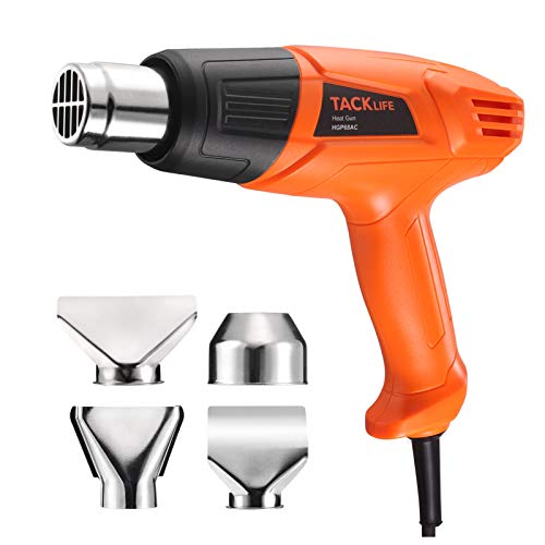 TACKLIFE Heat Gun 1500W 572℉ 932℉ Dual Temperature Hot Air Gun Kit