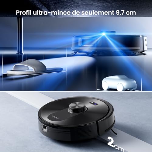 Proscenic Robot Vacuum Cleaner Washer, 10000Pa 200 Mins Robot Vacuum Cleaner with Mop, Navigation Lidar, Multi-Stage Mapping, Obstacle Avoidance, Silent, for Animal Hair Carpets Hard Floors