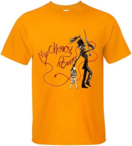 XLAND Short Sleeve My Chemical Romance Spider aband Logo Men's Cool T-shirt orange XXL