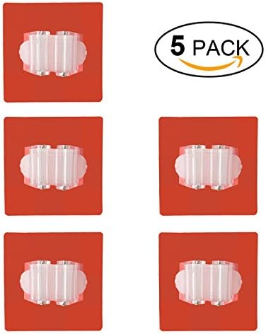 TUKANG Self Adhesive Mop Holder&amp;Broom Holder,No Nail&amp;Free Drilling,Pro Storage Organizer System,Removing Mess from Bathroom and Laundry Room(5 Pack,Max Load 17.6lbs)