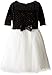 ZUNIE Girls' Sparkle Sweater Knit Boucle Dress with Bow