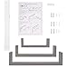 Adorn Home Essentials Floating Shelves Set of 3 with Modern U Shape and Durable Design, Simple Hanging Kit Included (Gray)