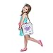 ZOEO Girls Unicorn Lunch Box Head Cream Magic Pink Floral Tiara Prep Kids Cooler Insulated Lunch Bag Tote Freezable Shoulder Strap Waterproof Picnic Meal for School Office