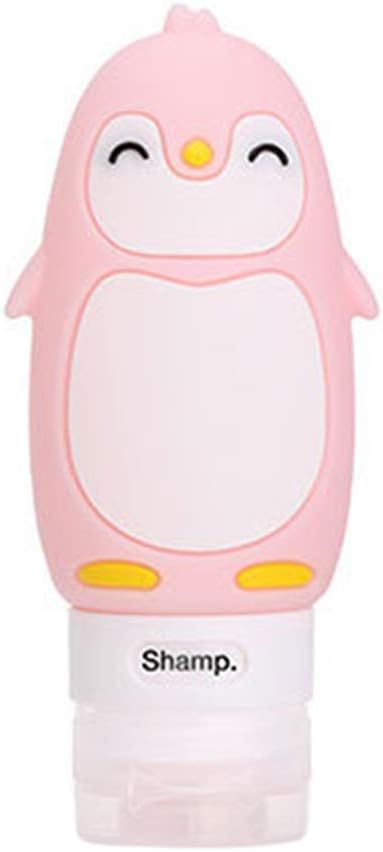 ghfashion 1Pc Portable Silicone Bottle Empty Cosmetic Container Multi-function Cute Cartoon Animal Shaped 7