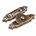 Dophee 5Pcs Retro Design Decorative Cabinet Jewelry Box Wooden Box Latch Hasps Buckle and 10Pcs Vintage Bronze Hinges and 60 Screws-Antique Bronze