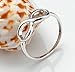 SOMEN TUNGSTEN 925 Sterling Silver Ring Infinity Knot Rings Eternity Wedding Band Size 7