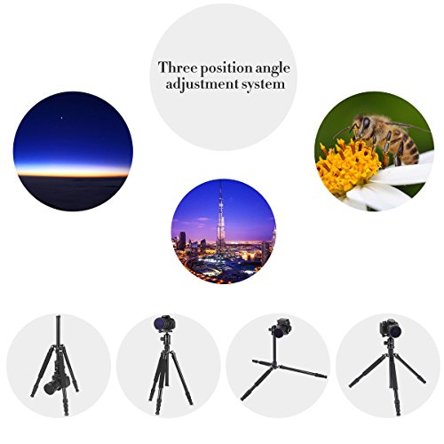 Camera-Tripod-KetDirect-BlackBlue-Aluminium-Compact-Portable-Lightweight-Professional-Camera-Tripods-For-Cameras-monopod-With-360-Degree-Ball-Head-and-Carry-Case-For-Canon-Nikon-Sony-Olympus-DSLR-Came